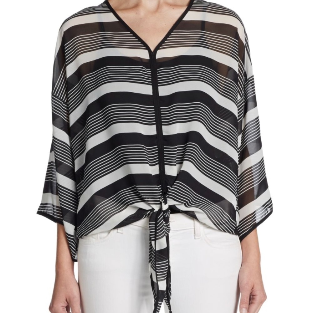 Blue By Saks Fifth Ave!  Breezy Tie Front shirt!